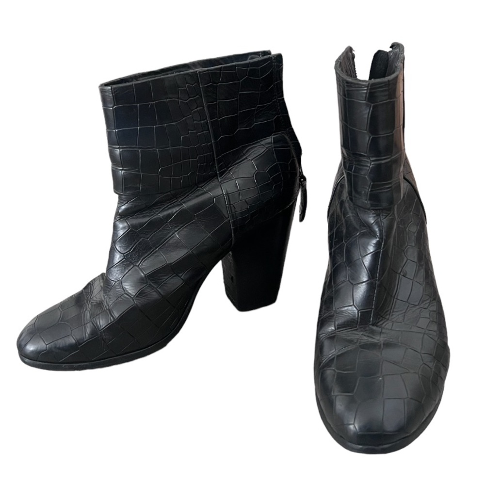 Rag & Bone faux snakeskin booties